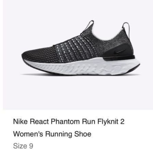 ❤️ Nike React Phantom Run Fly Knit 2 Sneakers Size 9 - Picture 3 of 5